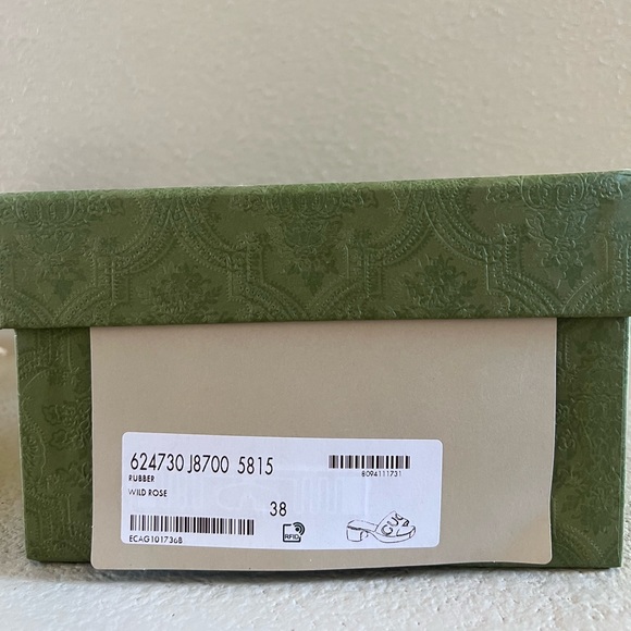 Gucci Rubber Mules Wild Rose (size 38) Never Worn US 8 - Picture 5 of 14